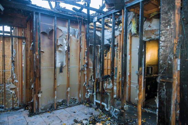Professional Fire Damage Removal technician working in Helmetta, NJ